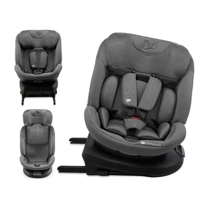 Produktbild von Kinderkraft XPEDITION 3 i-Size - Autositz 40-150 cm - 360° drehbar - RWF bis 22 kg - SPS+ und H-GUARD+ Systeme - Ergonomisch - Atmungsaktiv - Grau