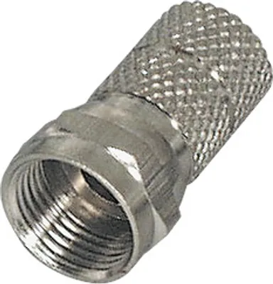 Produktbild von Transmedia Twist-On F-Stecker; Steckerlänge 20 mm, vernickelt, FF 1
