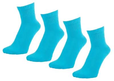 Productafbeelding van ZAKIRA sneakersokken, gekamd katoen, 4-pack, maat 36-40 (EU), turquoise