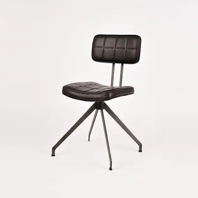 Produktbild von Ashton ASTD03 Polsterstuhl aus Metall in Dunkelbraun Retro-Stil