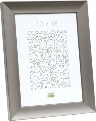 Produktbild von Deknudt S021D7 grauer Fotorahmen aus Aluminium, 15 x 20 cm, Maße: 18,8 x 23,8 x 2 cm