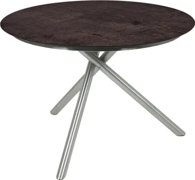 Produktbild von Gartentisch HENRIK rund - Kunststoff, Schwarz, 110x110x75cm | Terrassentisch Wetterfest Outdoor Tisch