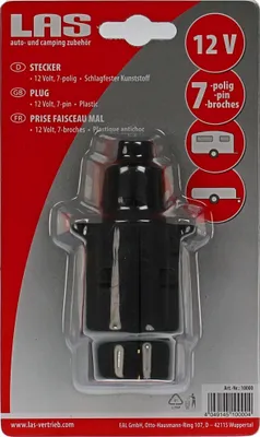 Produktbild von LAS Stecker, 7-polig, 12V, Schlagfester Kunststoff