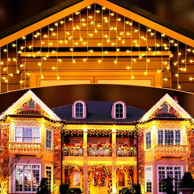 Productafbeelding van 10M 400 LED IJsregen Lichterketting Buiten, Warmwit