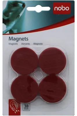 Obrázek produktu pro Nobo Magnets Red Blister, Červená, 4 kusů