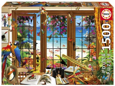 Produktbild von EDUCA Puzzle Vogelbeobachterfenster 1500 dlc
