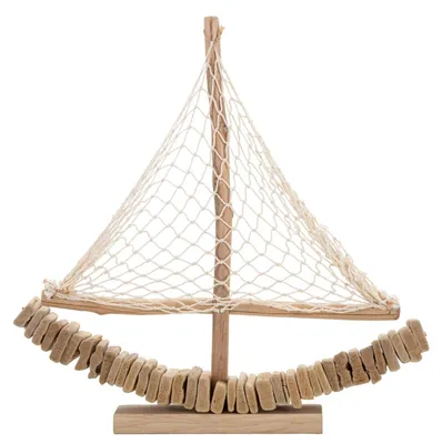 Zdjęcie produktu dla o Ferretti Deko Sailboat 45x7x45 naturalny
