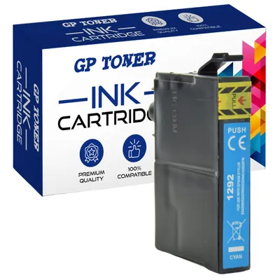 A product shot of an ink cartridge and its packaging.