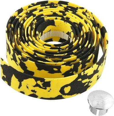 Zdjęcie produktu dla Taśma Bike Sturmtape, żółto-czarna, 195 cm, wraz z mocowaniem do kierownicy