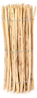 Image de Garronda Clôture de jardin à planter en noisetier Clôture de jardin en lattes Clôture de parterre en bois à planter Clôture de jardin de haute qualité pour votre jardin GD-0079 (distance entre les lattes : 7-8 cm. 120 cm x 5m)