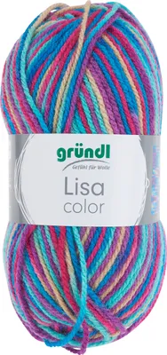 Produktbild von Gründl Wolle Lisa Premium color 50 g petrol-mint-lila-color
