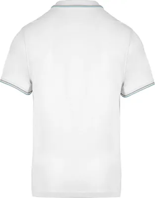 Produktbild von Kariban Herren Polo-Shirt Polohemd Poloshirt Polo Shirt Freizeit Shirt, Größe:2XL, Farbe:White/Sky Blue/Light Grey