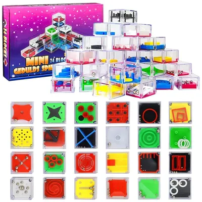 Produktbild von Adventskalender 2026 24er Set Metall Knobelspiele Geschicklichkeitsspiele Denkspiele