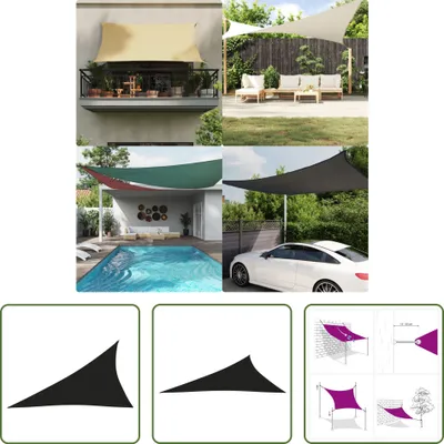 Produktbild von The Living Store Sonnensegel Oxford-Gewebe Dreieckig 4x5x6,4 m Schwarz