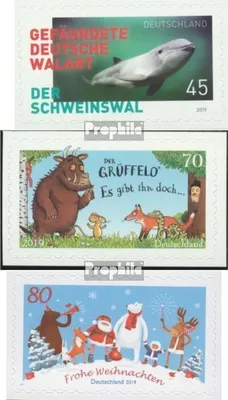 Produktbild von Briefmarken BRD 2019 Mi 3437,3452,3505 (kompl.Ausg.) selbstklebende Ausgabe gestempelt Schweinswal