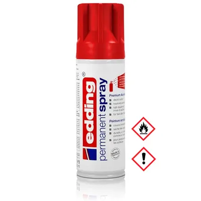 Produktbild von Edding Permanent Spray, 200 ml, Rot, Matte, Sprühdose