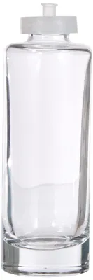 Glasflasche mit Deckel, 200 ml, spülmaschinengeeignet, rund