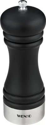 Produktbild von WENKO Pfeffermühle Sali mit robustem Keramik Handmahlwerk in Grau 5 x 17 x 5 cm