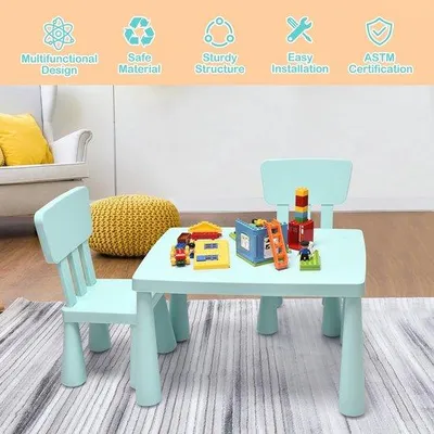 Obrázek produktu pro Multifunkční set dětského stolu a židlí pro děti ve věku 1-7 let