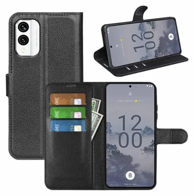Obrázok produktu pre Pre mobilný telefón Nokia X30 puzdro čierne puzdro z umelej kože kryt puzdro ochrana
