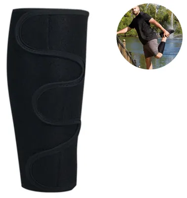 Produktbild von Wadenbandage verstellbar 47 x 25 cm, Kompressionsmanschette Neopren für Unterschenkel, Schienbeinschutz