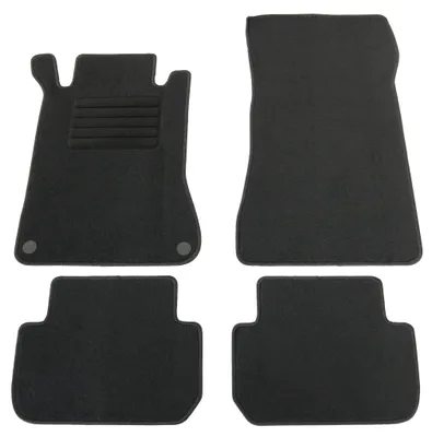 Fußmatten-Set für Mercedes CLK A209 Cabrio, 05/2003-02/2010, 4-teilig, Schwarz
