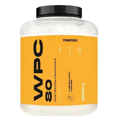 Produktbild von nowmax® WPC 80 Whey Protein 2000 g – Molkenprotein, Proteinpulver, Natur