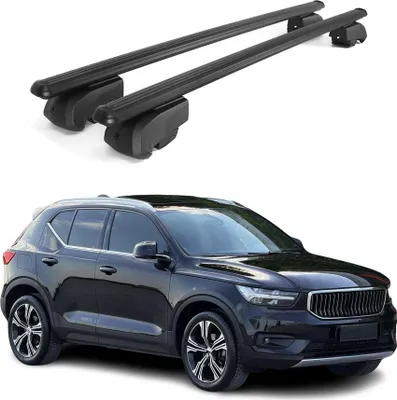 Obrázok produktu pre Priečne strešné nosiče pre Volvo XC40 2017–2023, hliník, čierne, ABE