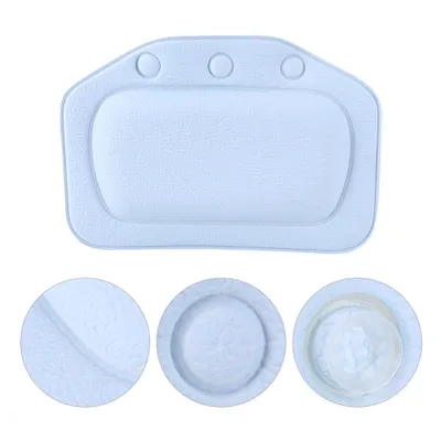 Produktbild von Badewannenkissen für Kopf und Nacken, weiches Schaumkissen, gepolstert, für die Badewanne (Blau)