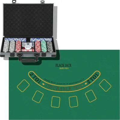 Produktbild von Poker Set, 400 Chips, 2 Kartendecks, Grau
