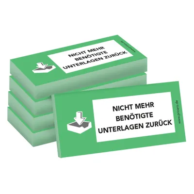 Image de PRICARO Notes repositionnables "Documents en retour", vert, 100 feuilles, 5 pièces