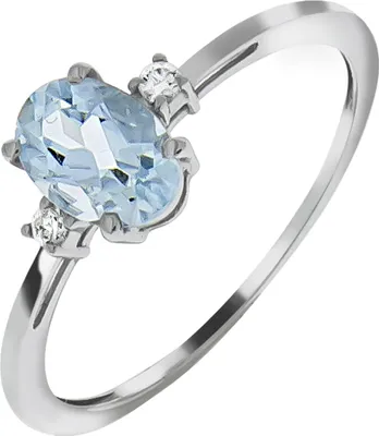 Produktbild von V Damen Ring 375/- Gold weiß 056 (17,8) Brillant weiß 197370006-2