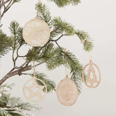 Produktbild von Baumschmuck aus Holz 4-teilig