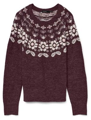 Image de Pull en maille Vero Moda VMSIMONE, pull, pour adultes, femme, violet, taille XS, polyester