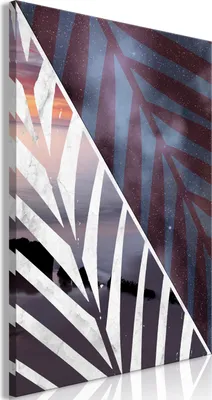 Produktbild von Italienischer Leinwand Leinwandbild - Tropical Day (1 Part) Vertical 20x30 cm Blätter b-A-0515-b-a