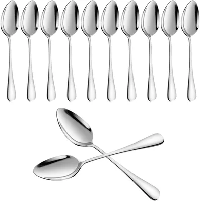 Produktbild von Suppenlöffel aus Edelstahl, 12 Stück, spülmaschinenfest, für die Küche
