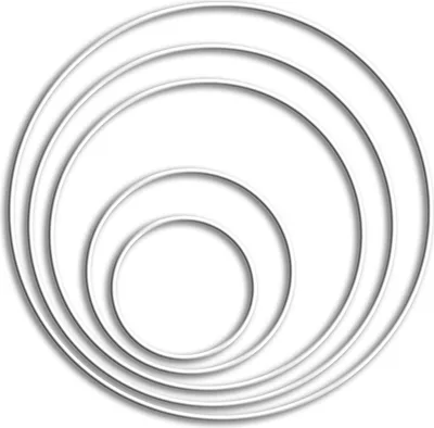 Produktbild von 2 Drahtringe 12cm weiß beschichtet Ring Draht Traumfänger Fensterbild