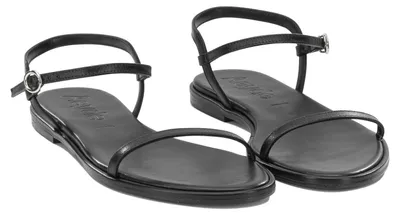 Image de AEYDE sandales plates en cuir femme noires - 37.5