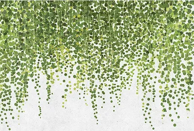 Produktbild von Tadessi Fototapete | Blumen | 4.00 m x 2.70 m | Grün | Grau | Wandbild | Digitaldruck