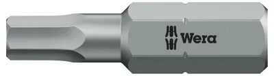 Obrázok produktu pre Bit 1/4" DIN 3126 C6,3, šesťhranný 1,5 × 25 mm, tvrdený, Wera | 4013288012623