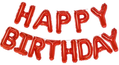 Image de Décoration de ballons d'anniversaire, lettres en aluminium, polyvalentes pour les fêtes, rouge, 16 pouces