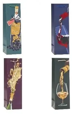 Obrázek produktu pro Dekorativní taška na láhev 11x38x11cm Mix vzorů
