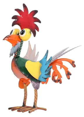 Immagine prodotto di Piccola statuetta di gallo in metallo per la decorazione del giardino