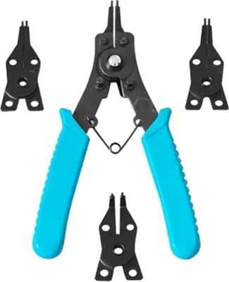 Produktbild von Sprengringzangen-Satz Seegeringzange für Außen- und Innensicherung 4 Köpfe 160mm