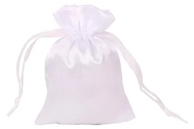 Produktbild von Set aus 10 bunten Schmuckbeuteln aus Satin
