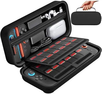 Produktbild von Accessoireset für Switch 2-Konsole, inklusive robuster Schutzhülle und praktischer Reisetasche