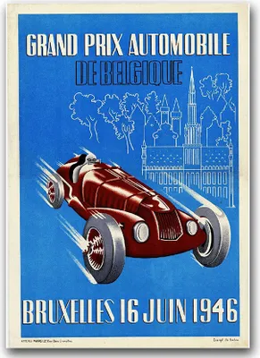 Produktbild von Poster - Canvas - Leinwand - 59,4 cm x 84,1 cm - Fotoposter - Leinwandkunst - Belgian Grand Prix Autorennen