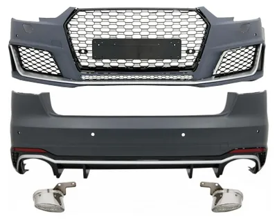 Produktbild von BodyKit für Audi A4 B9 8W 16-18 RS4 Look Stoßstange Endrohre Kühlergrill Diffusor.
