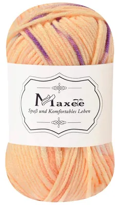 Produktbild von Handstrickgarn 50g Farbverlauf Acrylgarn zum Stricken Häkeln Mehrfarbig 1 Stück-50g Gelb Lila