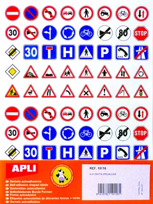 Produktbild von APLI Sticker "Verkehrsgesetze" 4 Blatt à 80 Sticker